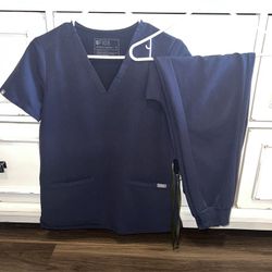 Quiet Navy FIGS Scrub Set