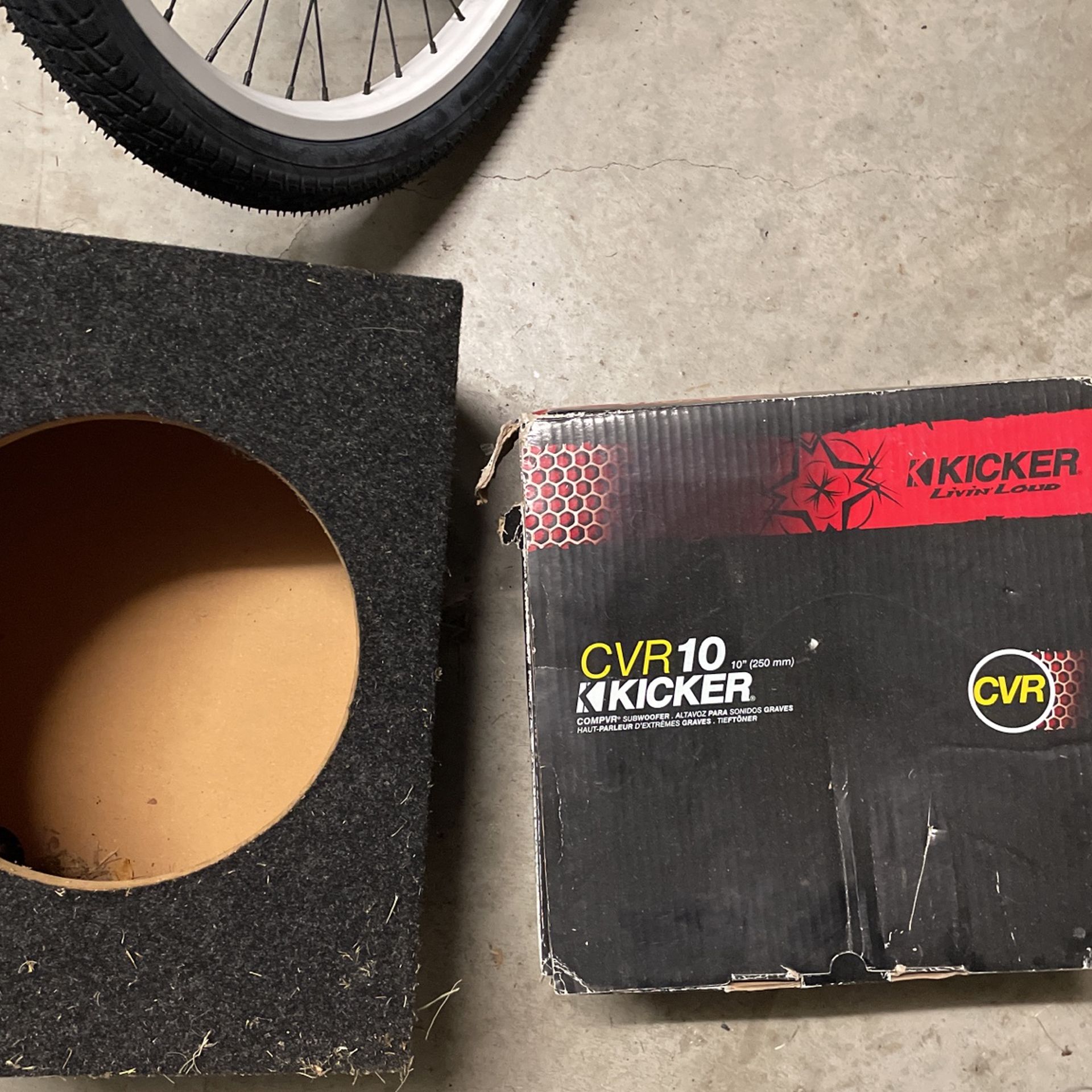 Kicker CVR 10 Inch Subwoofer and  Box