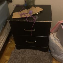 $100 Black Dresser And Nightstand 