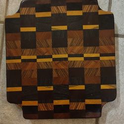 Handmade End-Grain Checkerboard Cutting Board – Hardwood Kitchen Chopping Block