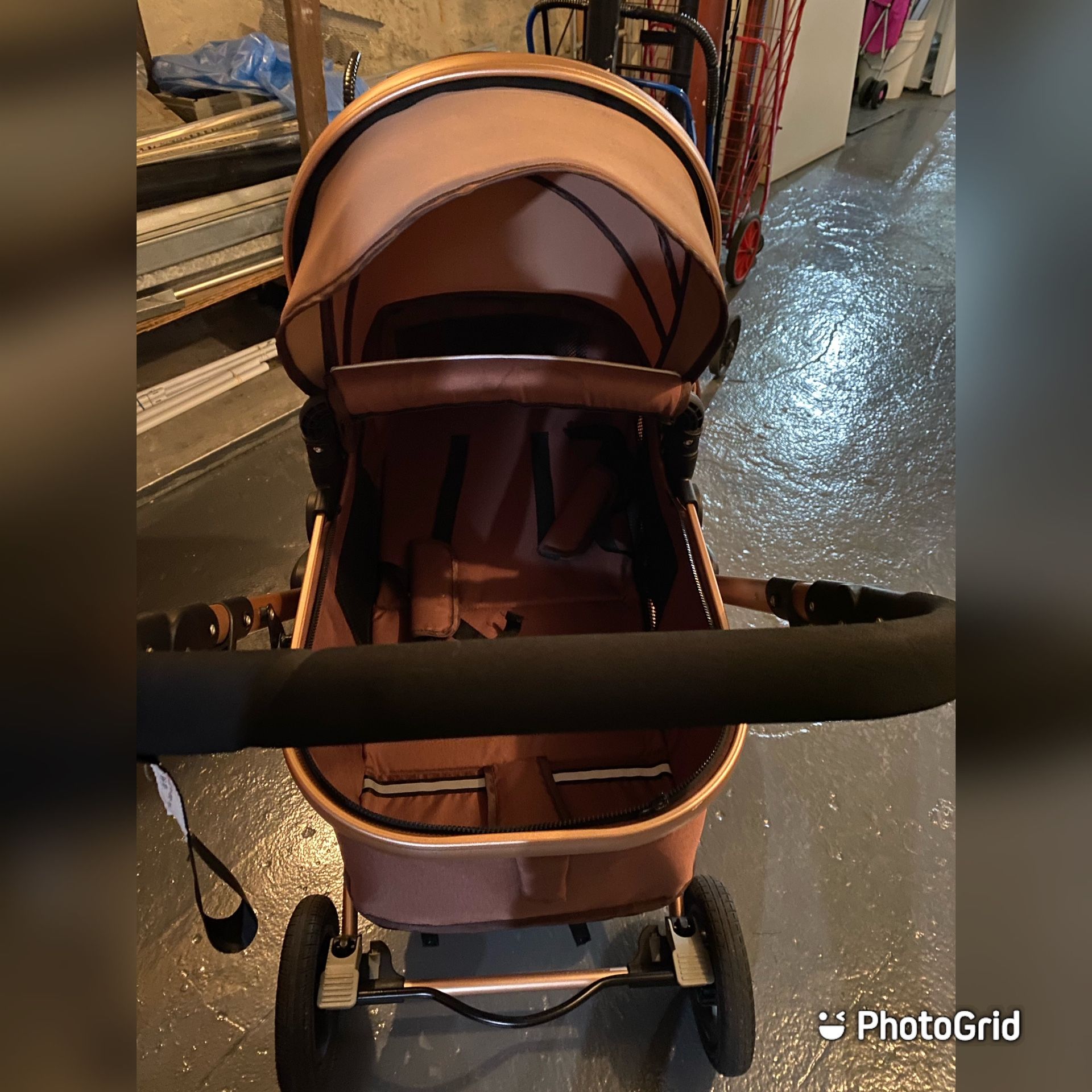 3 in 1 gold stroller