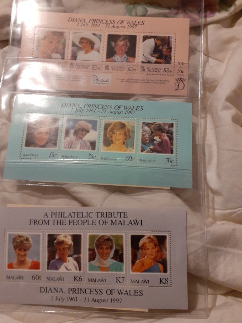 Set Of Princes Diana Of Wales 3 Sets Total With Certificates