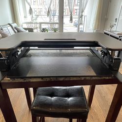 Tabletop adjustable sit/stand desk 36”