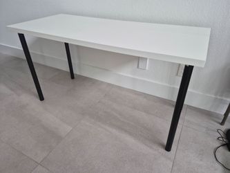 White Desk with Black Legs (ikea)
