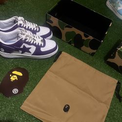 Purple Bapesta Shoes 