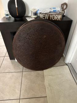 Vintage Inca Leather Tables