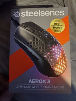 Aerox 3 Steel Series Light Up Gaming Computer Mouse