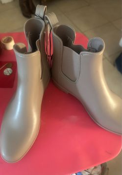 Taupe Chelsea Rain Boots with Tags