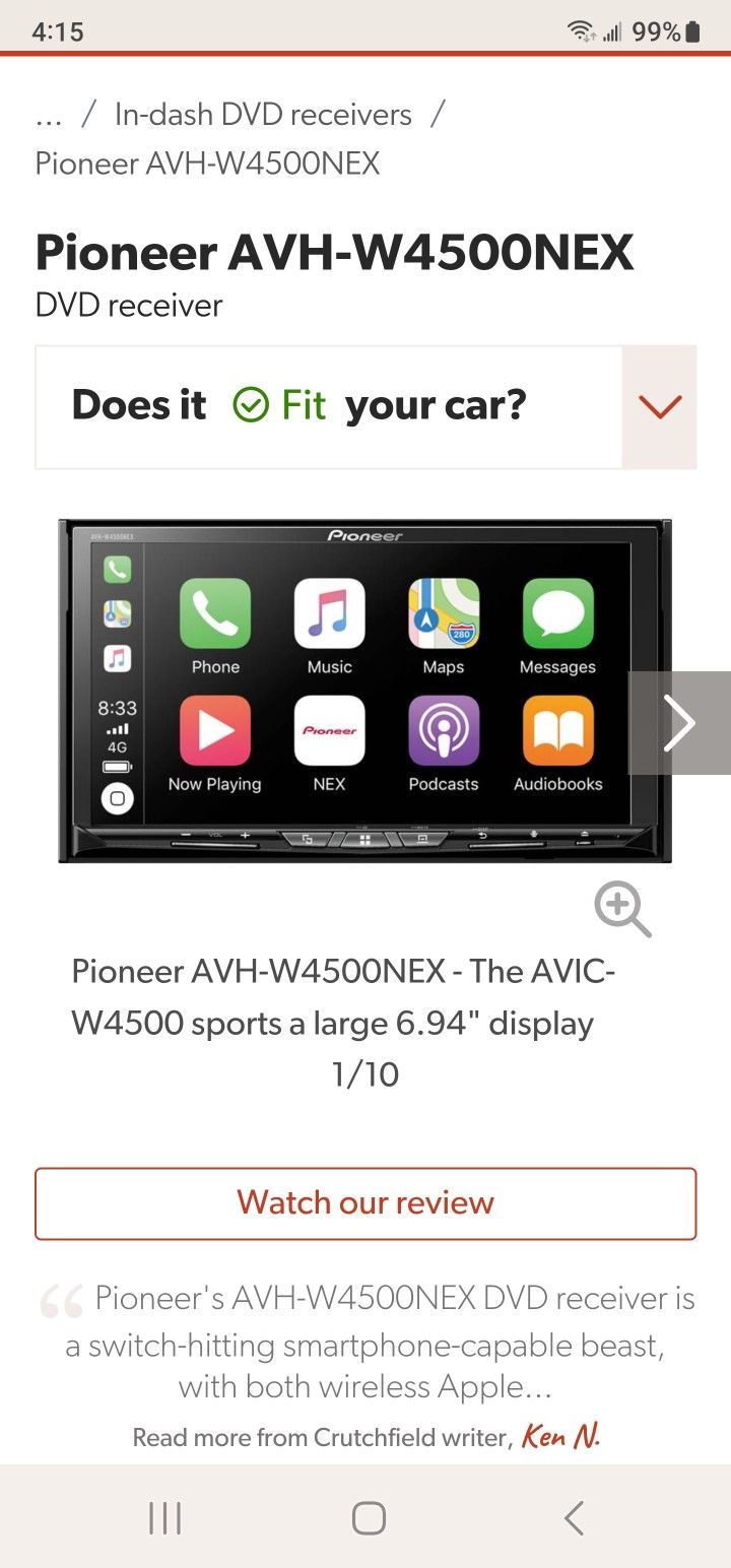 Pioneer 4500nex 7 inch radio for Sale in Hesperia, CA OfferUp