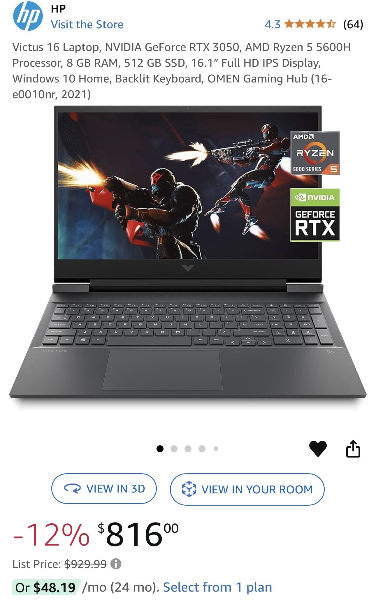Gaming Laptop RTX 3050