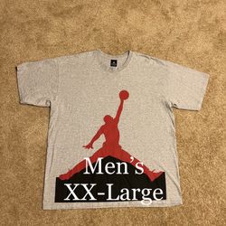 JORDAN / HUGE “OG” VINTAGE Retro Air Jordan Logo Shirt T-Shirt / Men’s XX-Large / Like New w/o Tags!! / Grey, Black & Red