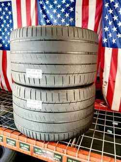 ✅ 2 NICE USED TIRES 335/25ZR20 MICHELIN PILOT SUPER SPORT ZP RUN FLAT USED TIRES 335 25 20