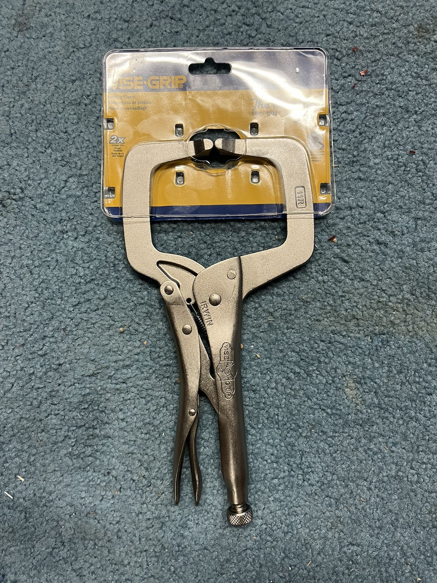 IRWIN Vise Grip 11R 11" C Clamp Locking Regular Tip Easy Release Pliers
