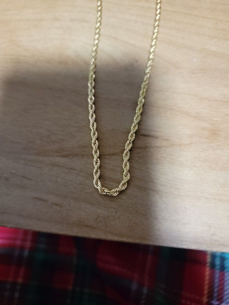 18 Inch Gold Filled Rope Chain 4mm