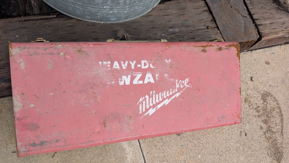 Vintage Milwaukee Sawzall Case Metal Box