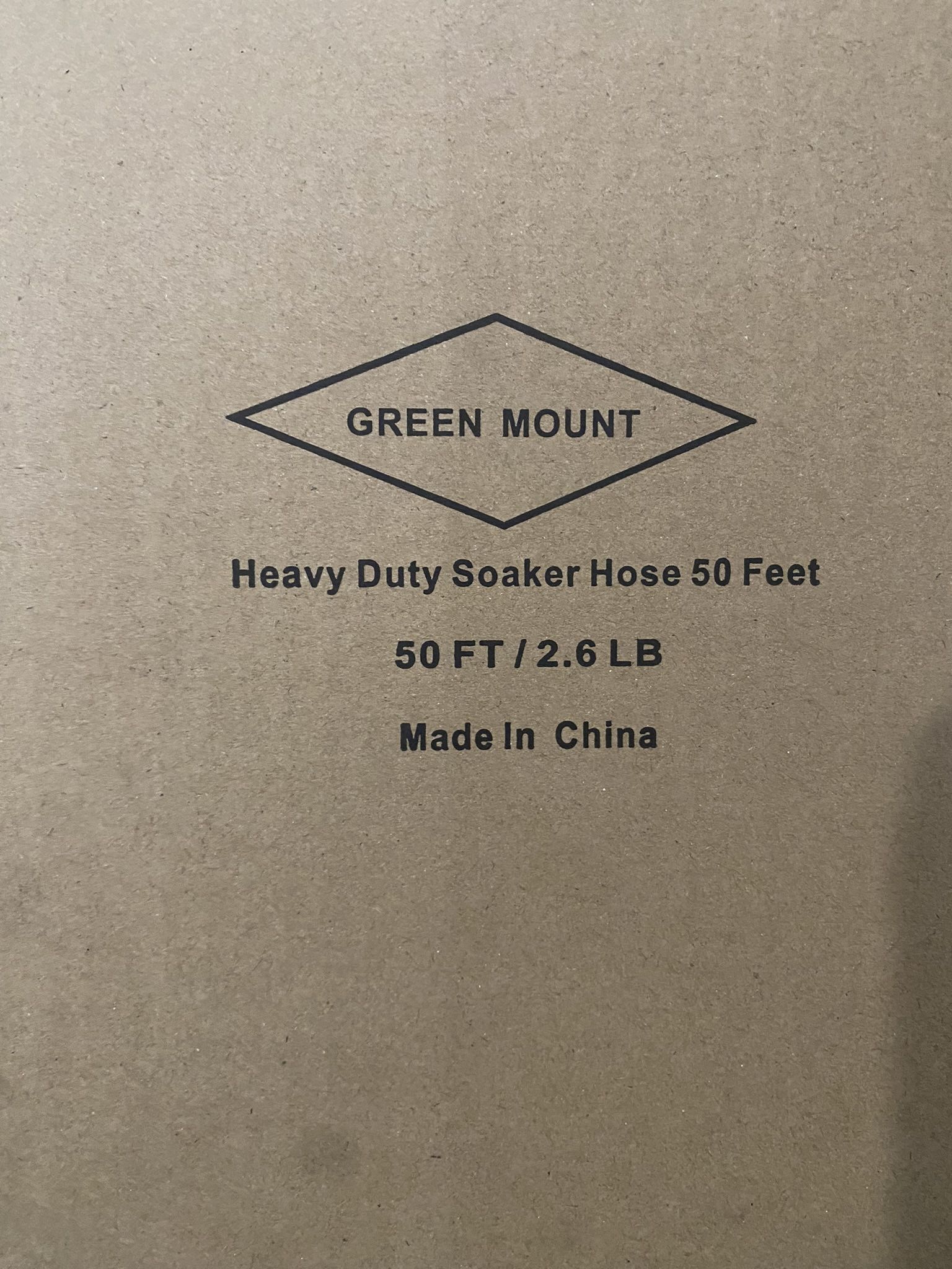 GREEN MOUNT Garden PVC Flat Soaker Hose, 1/2'' IN x 50 ft Water Metal Connector