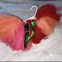 Kids tulle skirt red, orange, pink & green with diamond firm price $15.00 serious inquiries only