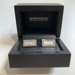 cufflinks; sterling silver