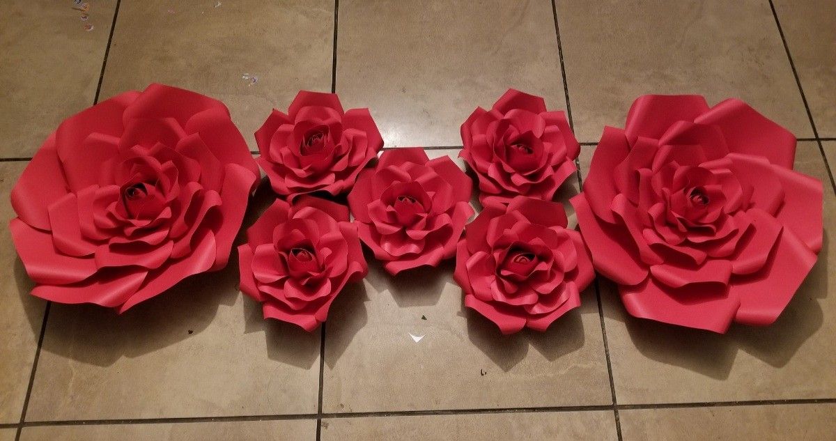 Red Roses (Paper Flowers)