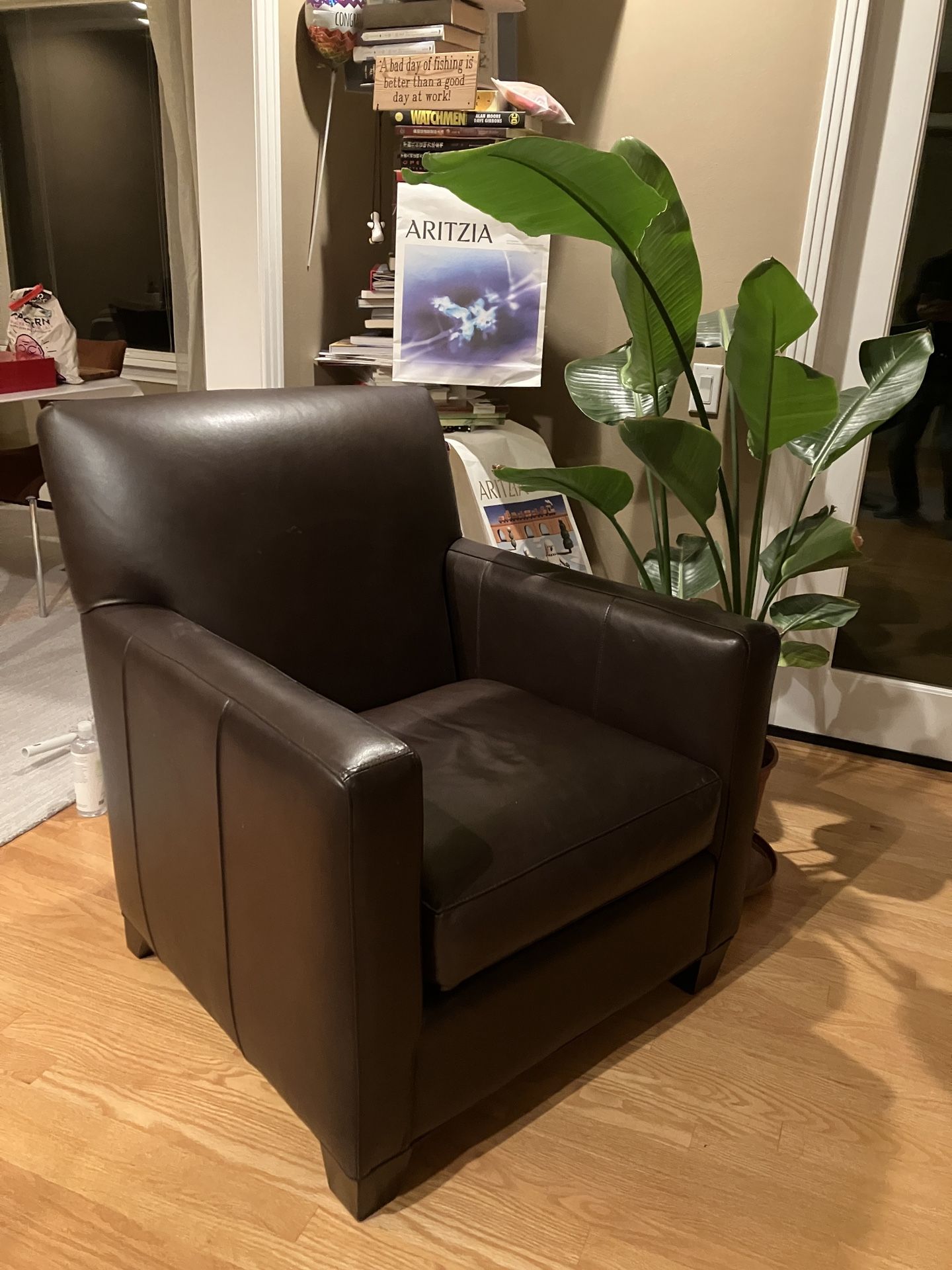 A Pair of Crate & Barrel Leather Sofa