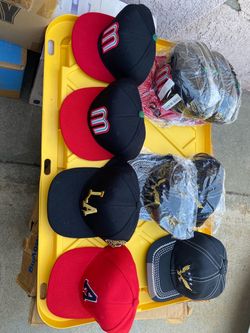 Lot of Embroidered Snapback Caps