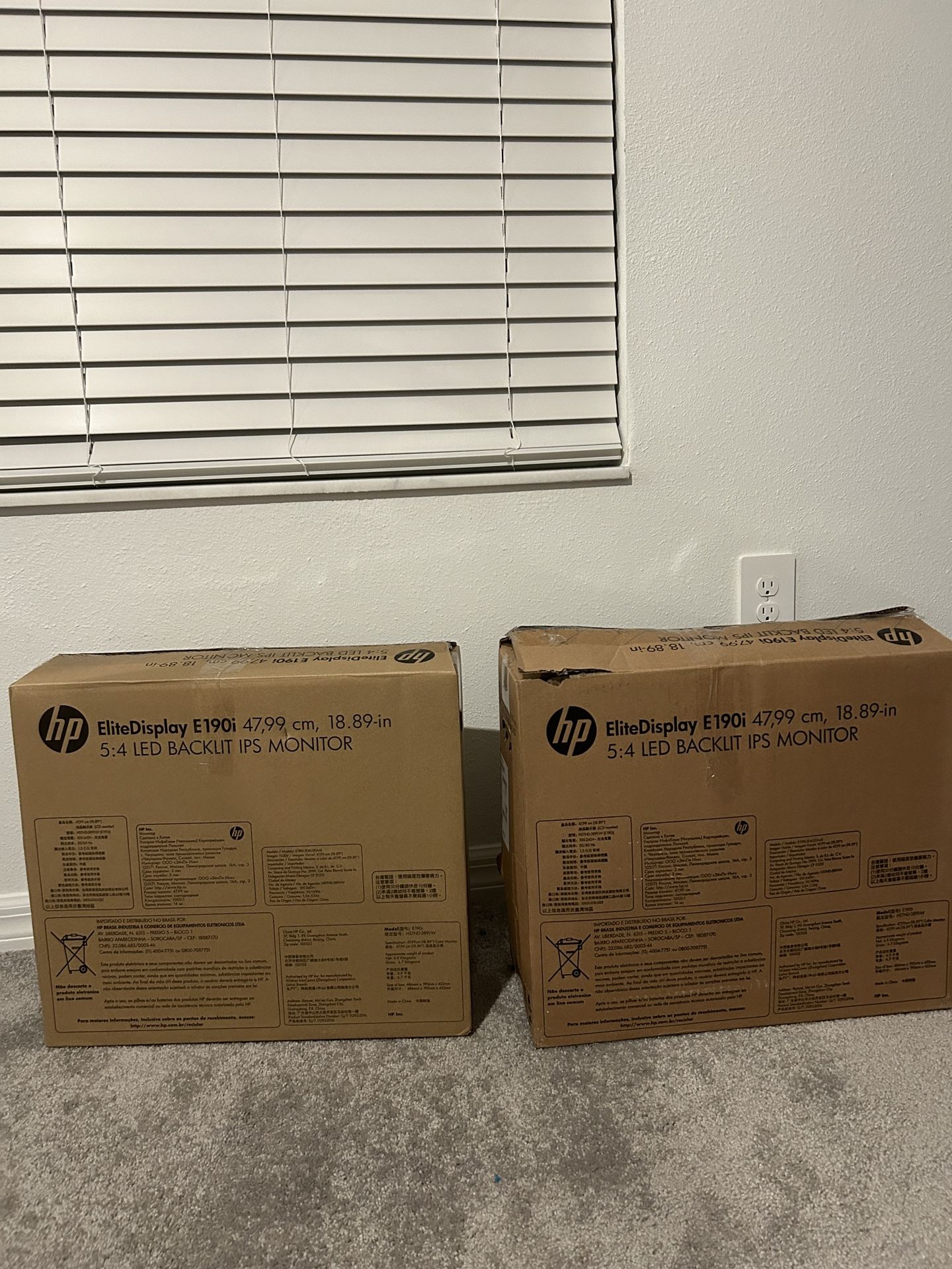Two Hp backlit monitors