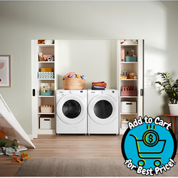 Whirlpool Front Load Washer and Gas Dryer White Stackable