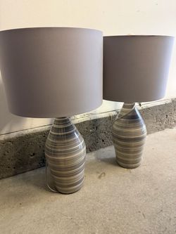 Gray horizontal stripes neutral lamps