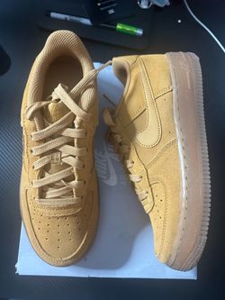 Nike Air Force 1 Low Wheat Gum Light Brown Size 4y