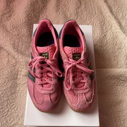 Authentic Pink Adidas Gazelle Suede Sneakers 
