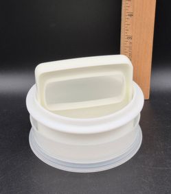 Vintage Tupperware Hamburger Press & Keeper, 3 Pcs