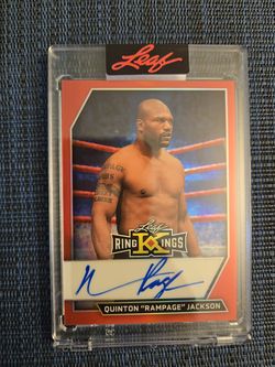 2026 Leaf Ring Kings Quinton Rampage Jackson Auto 4/4 UFC Legend Bookend