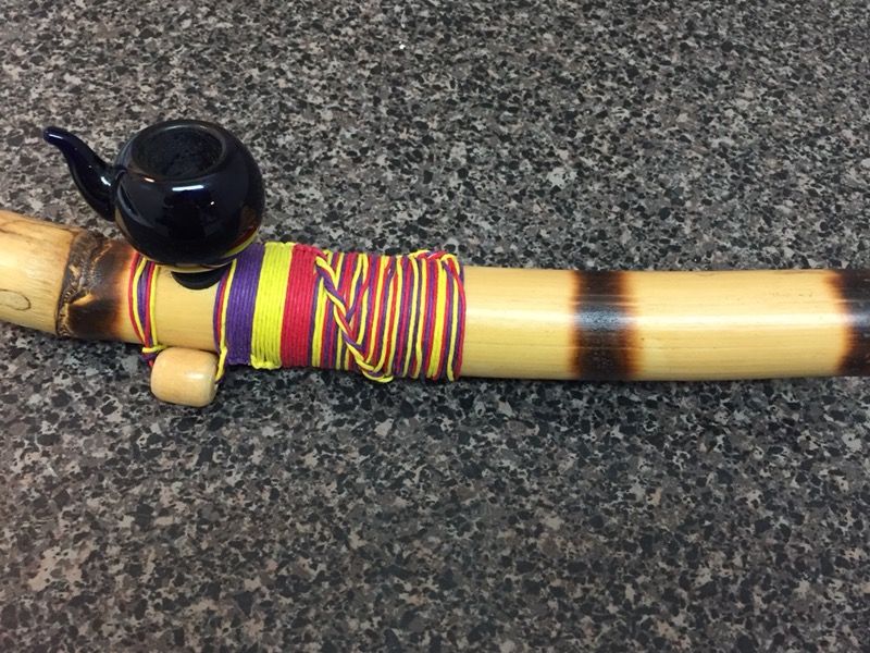 Handmade bamboo tobacco pipe