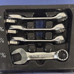 Matco Tools 4 PIECE SAE STUBBY COMBINATION WRENCH SET