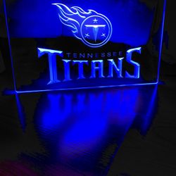 TENNESSEE TITANS LED NEON BLUE LIGHT SIGN 8x12