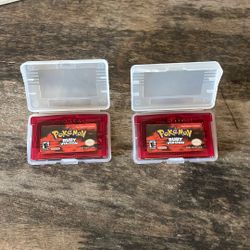 2 Pieces Pokemon Ruby GBA Game Boy Advanced 