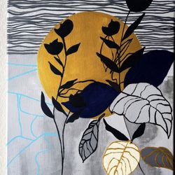 Modern Botanical Abstract Canvas Art – Minimalist Contemporary Wall Decor