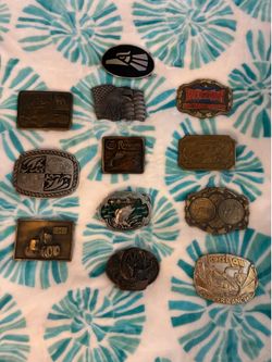 Silver & Brass Various Belt Buckles (12)