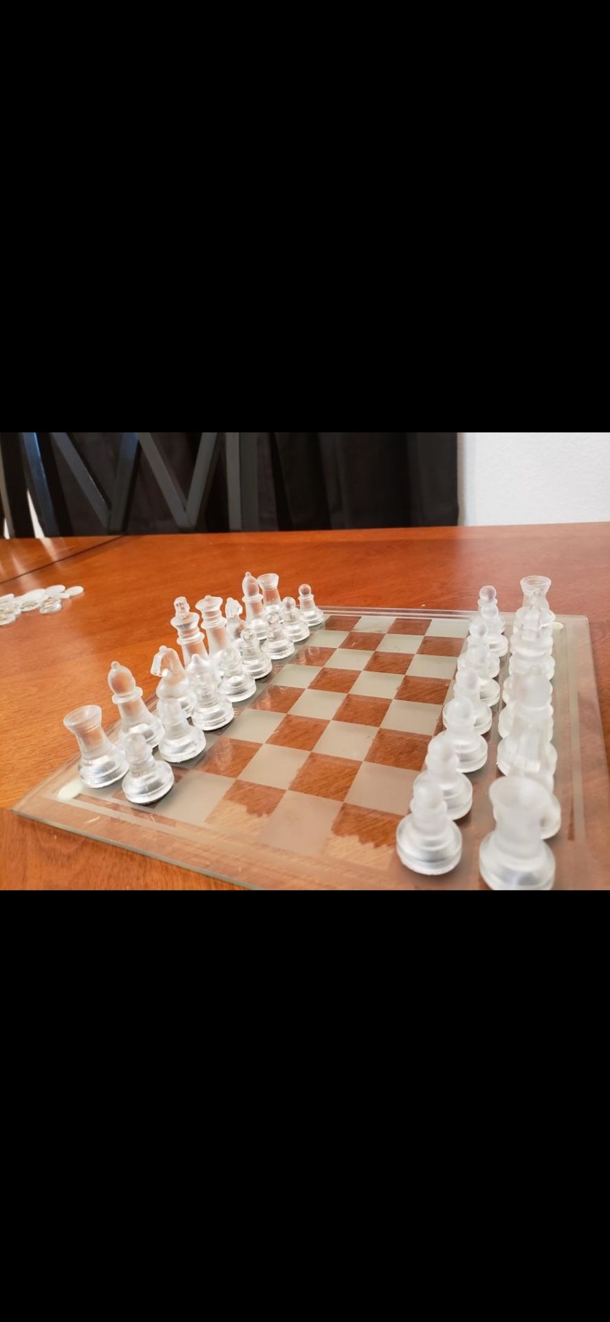 Glass Chess Board Mini