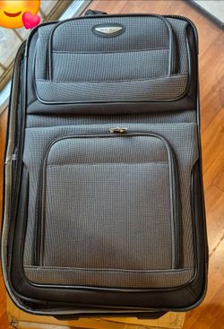 New 25" Luggage Travel Softside Expandable w Wheels Lock Baggage Bag Flight Laptop Black