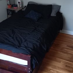Single Bed+ Mattress+nightstand(w/sidelamp)