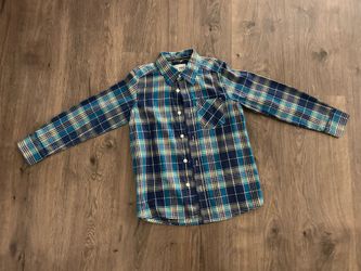 Fancy Blue Striped Shirt boys Size 5/6
