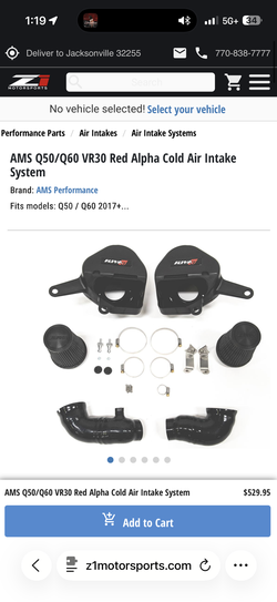 ALPHA RED COLD AIR INTAKES.