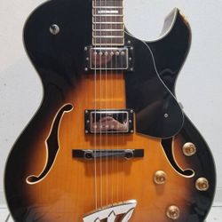 Washburn J-3TSK Tobacco Sunburst Hollowbody Electric Guitar