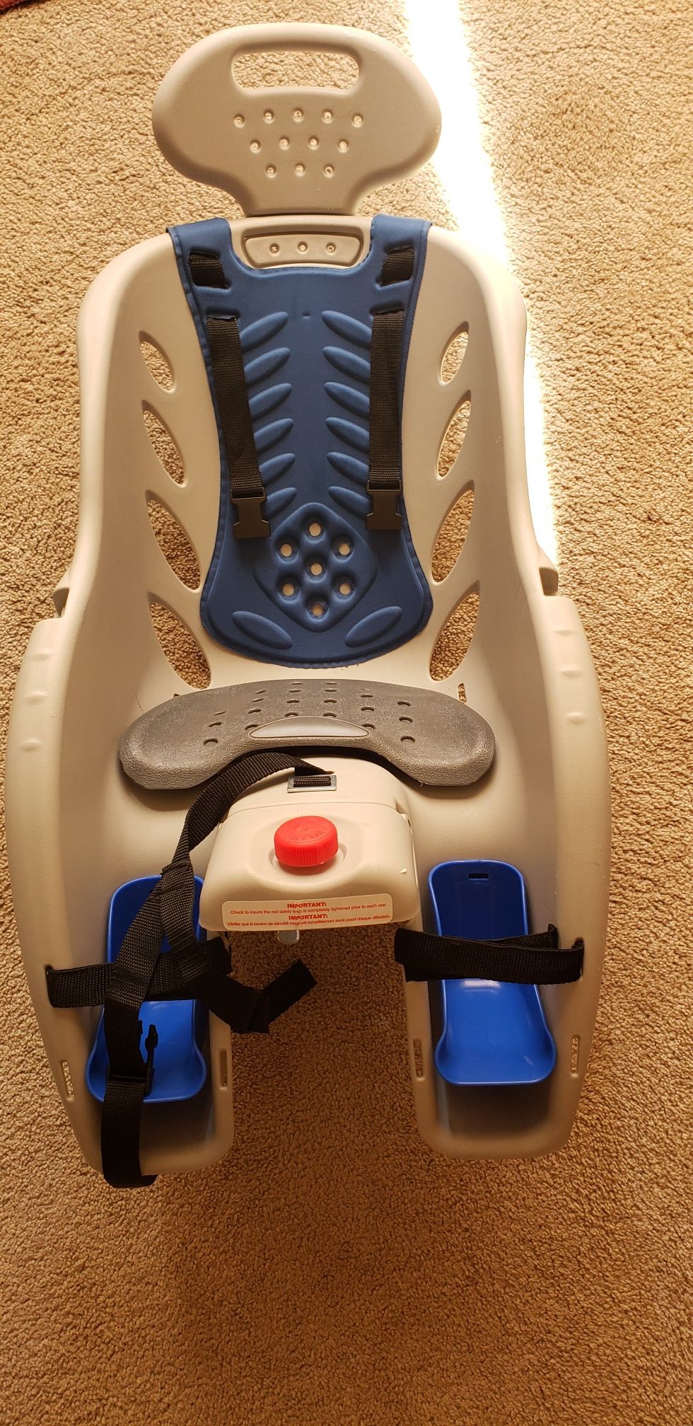 Schwinn Deluxe Bicycle Mounted Child Carrier/Bike Seat For Children, Toddlers, and Kids for Sale