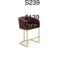 Wine Tahiti Bar Stool or Counter Stool Chair Wine PU Leather