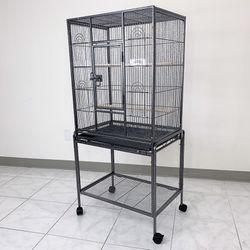 (Brand New) $95 Large 53” Bird Cage for Parakeet Parrot Cockatiel Canary Finch Lovebird, Size 24x17x53”