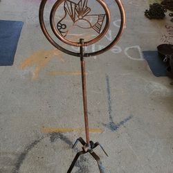 Copper Hummingbird Water Sprinkler 41"