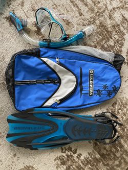 USDivers snorkeling set fins size S 4-7
