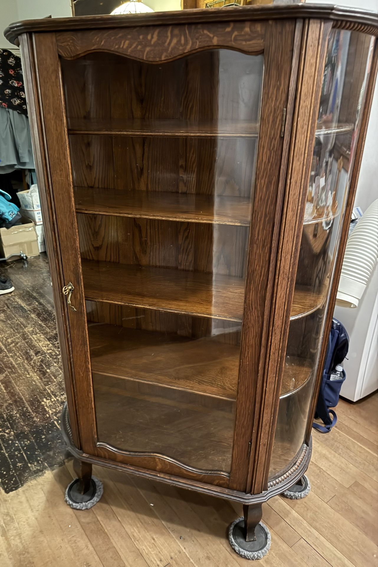 Vintage Antique Curio Display Cabinet
